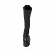 Bottes pour femmes avec semelle amovible et fermeture éclair en cuir et tissu élastique noir talon 4 - Pointures disponibles:  33, 34, 42, 43, 44, 45
