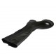 Woman's boot with removable insole and zipper in black leather and elastic fabric heel 4