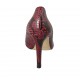 Decolté da donna in pelle stampata rossa e nera tacco 9 - Misure disponibili: 31, 33, 34, 43, 44, 45, 46