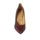 Decolté da donna in pelle stampata rossa e nera tacco 9 - Misure disponibili: 31, 33, 34, 43, 44, 45, 46