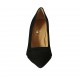 Woman's pump in black suede heel 6