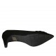 Woman's pump in black suede heel 6