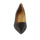 Decolté accollata a punta da donna in pelle nera tacco 5 - Misure disponibili: 31, 32, 33, 34, 43, 44