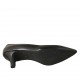 Decolté accollata a punta da donna in pelle nera tacco 5 - Misure disponibili: 31, 32, 33, 34, 43, 44