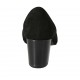 Zapato de salon a punta redonda para mujer en gamuza negra tacon cuadrado 5 - Tallas disponibles:  33, 34, 42, 43, 44, 45