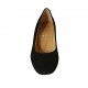 Zapato de salon a punta redonda para mujer en gamuza negra tacon cuadrado 5 - Tallas disponibles:  33, 34, 42, 43, 44, 45