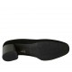Zapato de salon a punta redonda para mujer en gamuza negra tacon cuadrado 5 - Tallas disponibles:  33, 34, 42, 43, 44, 45