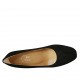 Zapato de salon a punta redonda para mujer en gamuza negra tacon cuadrado 5 - Tallas disponibles:  33, 34, 42, 43, 44, 45
