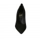 Decolté da donna in camoscio e pelle stampata nera tacco 8 - Misure disponibili: 33, 34, 42, 43, 44, 45, 46