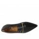 Mocassino da donna con morsetto in pelle nera tacco 2 - Misure disponibili: 34, 42, 43, 44, 45