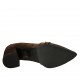 Woman's mocassin with buckle in light brown suede heel 5 - Available sizes:  32, 33, 42, 43, 44, 45
