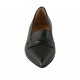 Mocassino a punta da donna in pelle nera tacco 1 - Misure disponibili: 34, 42, 43, 44, 45