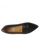 Mocassino a punta da donna in pelle nera tacco 1 - Misure disponibili: 34, 42, 43, 44, 45