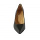 Woman's pump in black patent leather heel 6