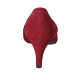 Woman's pump in dark red suede heel 6