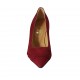 Decolté da donna in camoscio rosso scuro tacco 6 - Misure disponibili: 31, 33, 42, 43, 44, 45, 46, 47