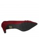 Woman's pump in dark red suede heel 6