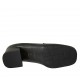 Woman's mocassin in black leather and printed leather heel 5 - Available sizes:  32, 33, 34, 42, 43, 45