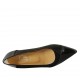 Woman's pointy ballerina shoe in black suede and patent leather heel 2 - Available sizes:  33, 34, 42, 43, 44, 45, 46