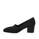 Woman's shoe in black elastic fabric heel 6 - Available sizes:  31, 32, 33, 34, 42, 43, 44, 45