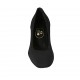 Zapato de salon para mujer en tejido y piel negra tacon 5 - Tallas disponibles:  31, 32, 33, 34, 42, 43, 44, 45