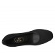 Decolté da donna in tessuto e pelle nera tacco 5 - Misure disponibili: 31, 32, 33, 34, 42, 43, 44, 45
