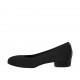 Pumpschuh für Damen aus schwarzem Stoff und Leder Absatz 3 - Verfügbare Größen:  33, 34, 42, 43, 44