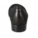 Woman's pump in black fabric and leather heel 3 - Available sizes:  33, 34, 42, 43, 44