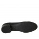Woman's pump in black fabric and leather heel 3 - Available sizes:  33, 34, 42, 43, 44
