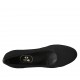 Woman's pump in black fabric and leather heel 3 - Available sizes:  33, 34, 42, 43, 44
