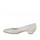 Woman's pump in pearled ivory leather heel 3 - Available sizes:  33, 34, 42, 43, 46