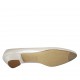 Zapato de salón para mujer en piel de color marfil perlado tacon 3 - Tallas disponibles:  33, 34, 42, 43, 46