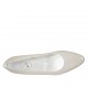 Decolté da donna in pelle di colore avorio perlato tacco 3 - Misure disponibili: 33, 34, 42, 43, 46