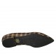 Woman's pointy loafer in plaid brown and beige suede heel 1 - Available sizes:  33, 34, 43, 44, 45