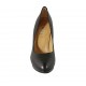 Woman's platform pump in black leather heel 9