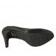 Woman's platform pump in black leather heel 9