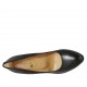 Woman's platform pump in black leather heel 9