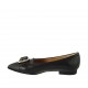 Woman's pointy mocassin with buckle in black leather heel 1 - Available sizes:  33, 34, 42, 43, 45