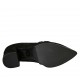 Mocassino da donna con fibbia in camoscio nero tacco 5 - Misure disponibili: 32, 33, 34, 42, 43, 44, 45