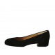 Woman's pump in black suede heel 3 - Available sizes:  33, 34, 42, 43, 44, 46