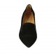 Zapato cerrado para mujer con elasticos en gamuza negra tacon 5 - Tallas disponibles:  32, 34, 42, 43, 44, 45