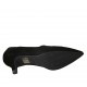 Woman's shoe with elastics in black suede heel 5
