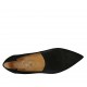 Woman's shoe with elastics in black suede heel 5