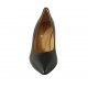 Pumpschuh für Damen aus schwarzem Leder Blockabsatz 5 - Verfügbare Größen:  32, 34, 42, 43, 44, 45