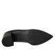 Decolté da donna in pelle nera tacco grosso 5 - Misure disponibili: 32, 34, 42, 43, 44, 45