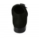 Woman's pump in black suede and patent leather with buckle heel 3