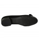 Woman's pump in black suede and patent leather with buckle heel 3