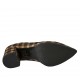 Mocasin à bout pointu pour femmes en daim écossais marron et beige talon 6 - Pointures disponibles:  33, 42, 43, 44, 45