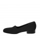 Woman's shoe in black elastic fabric heel 3