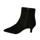 Stivaletto a punta da donna con cerniera in camoscio nero tacco 6 - Misure disponibili: 31, 32, 33, 34, 43, 44, 45, 47